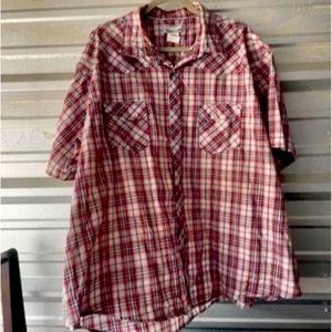 Mens 2xl wrangler pearl snap short sleeve shirt.